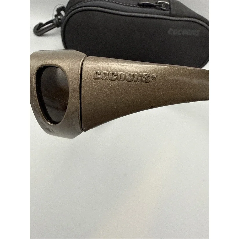 Cocoons Authentic Wrap Sunglasses Brown Frame  Lens Fit Over & Cacoons Case